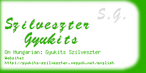 szilveszter gyukits business card